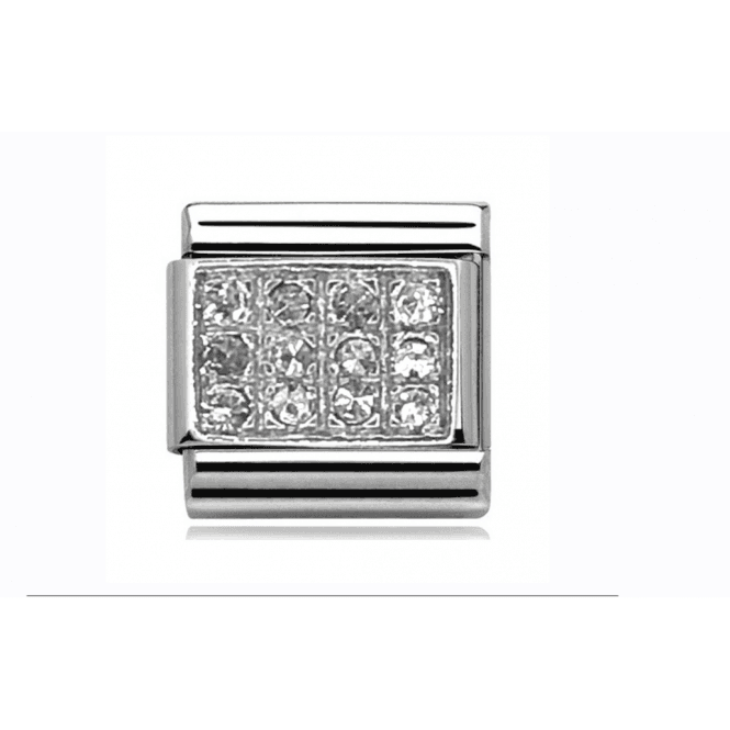 Charmlinks Silver Pave Stone Set Charm