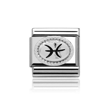 Silver Pisces Zodiac Charm
