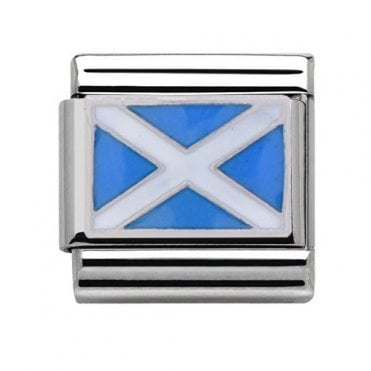 Silver Scottish Flag Charm
