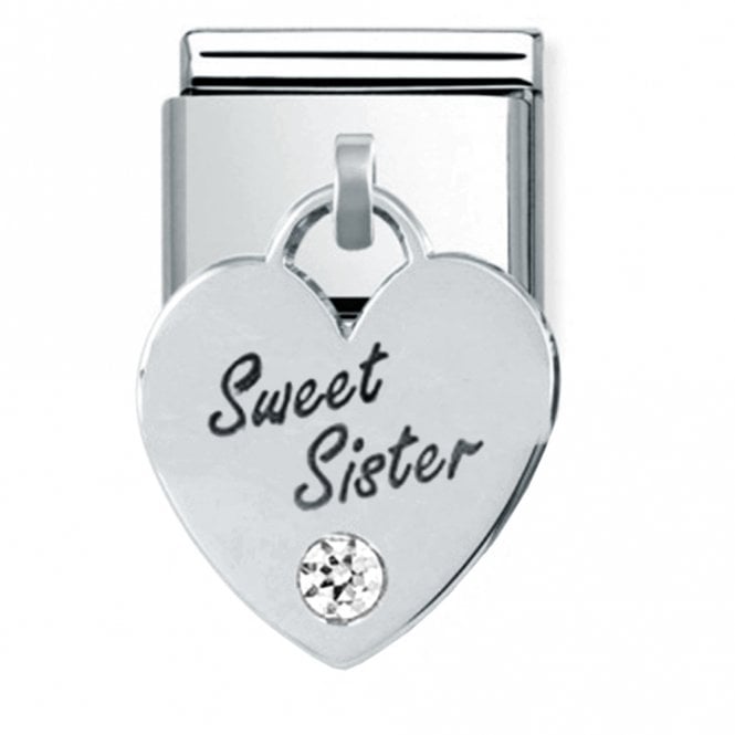 Charmlinks Silver Sweet Sister Drop Charm