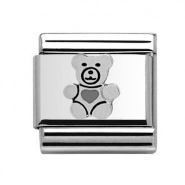 Silver Teddy Bear Charm