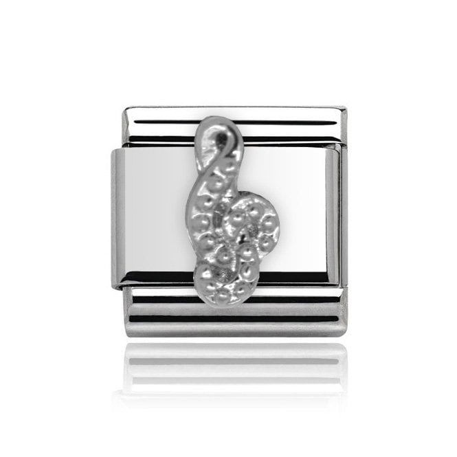Charmlinks Silver Treble Clef Stone Set Charm