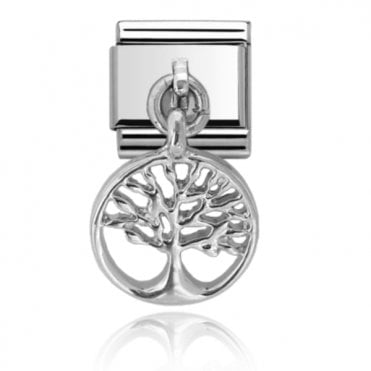 Silver Tree of Life Drop Charm