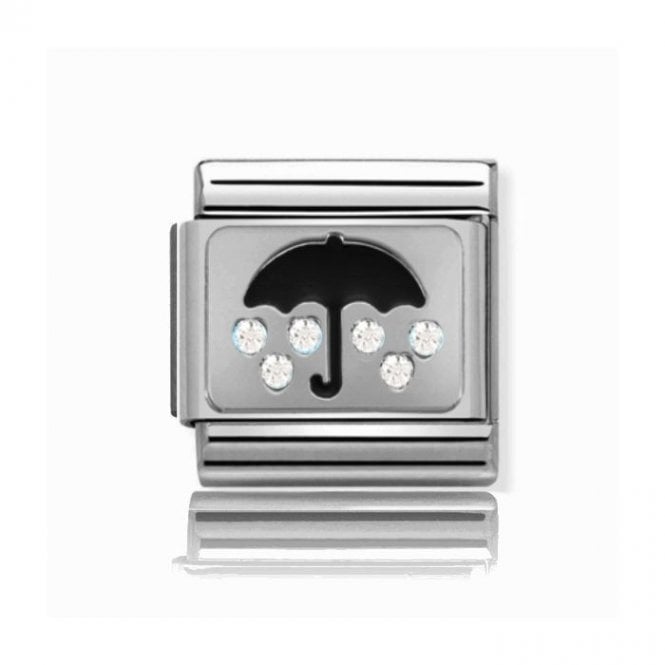 Charmlinks Silver Umbrella Stone Set Charm