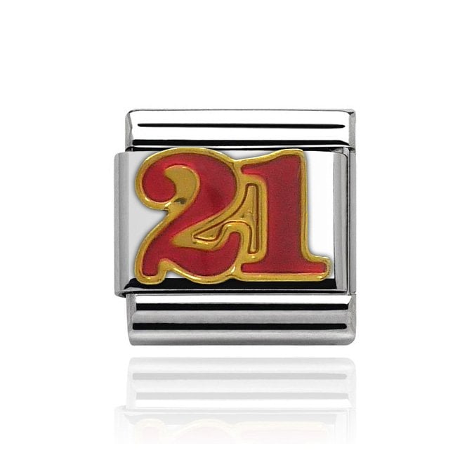 Charmlinks Silver with Gold 21st Charm