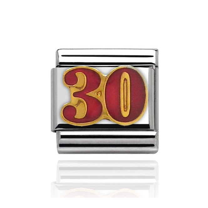 Charmlinks Silver with Gold 30th Charm