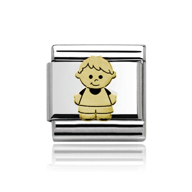 Charmlinks Silver with Gold Boy Charm