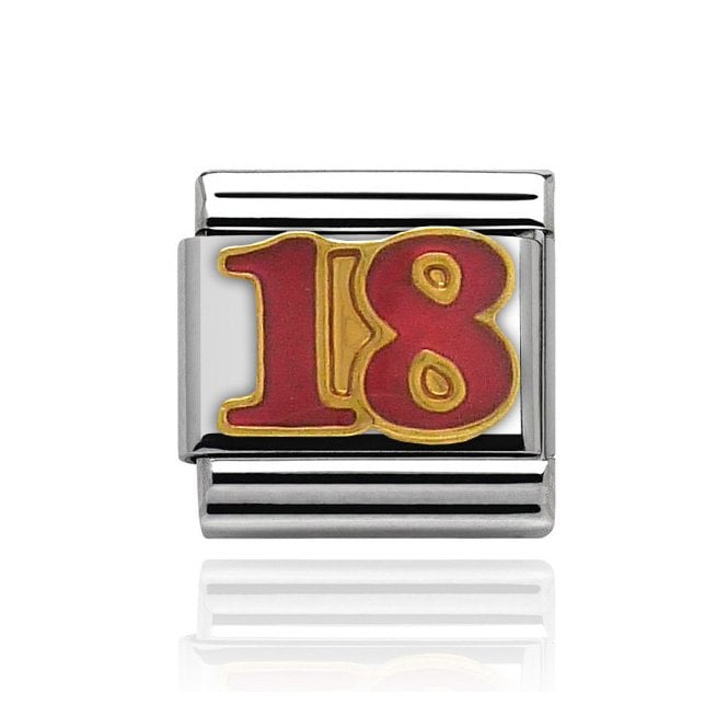 Charmlinks Silver with Gold Eigteenth Charm
