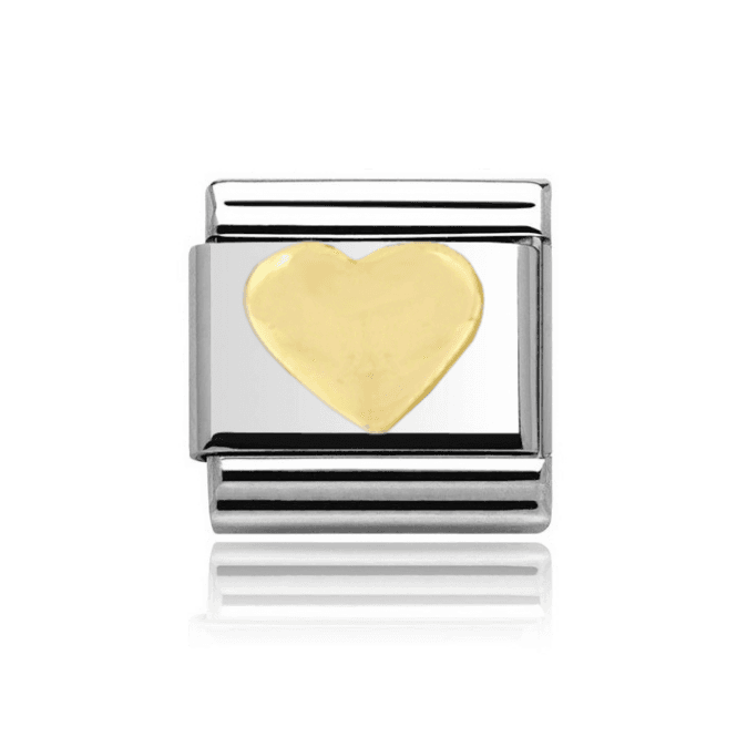 Charmlinks Silver with Gold Heart Charm