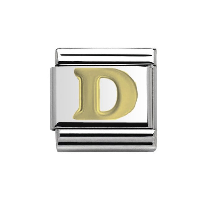 Charmlinks Silver with Gold Initial D Charm