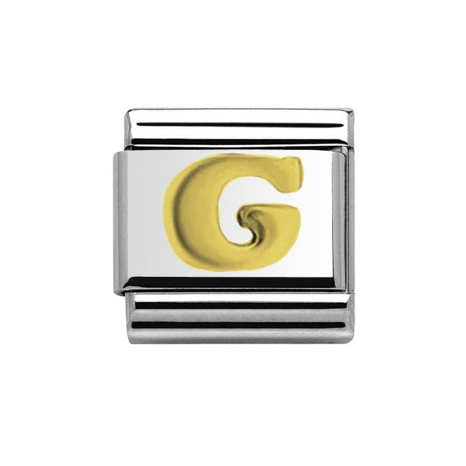 Charmlinks Silver with Gold Initial G Charm