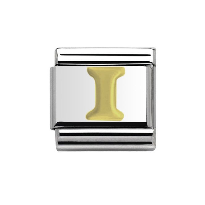 Charmlinks Silver with Gold Initial I Charm