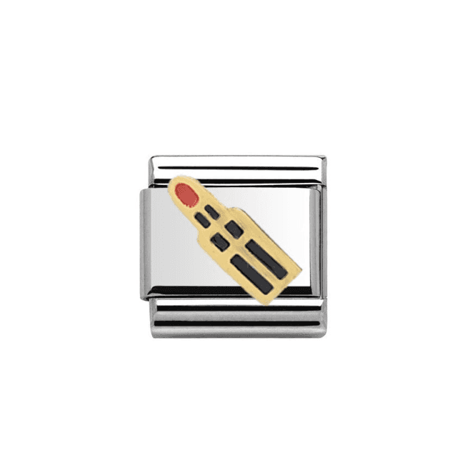 Charmlinks Silver with Gold Lipstick Charm