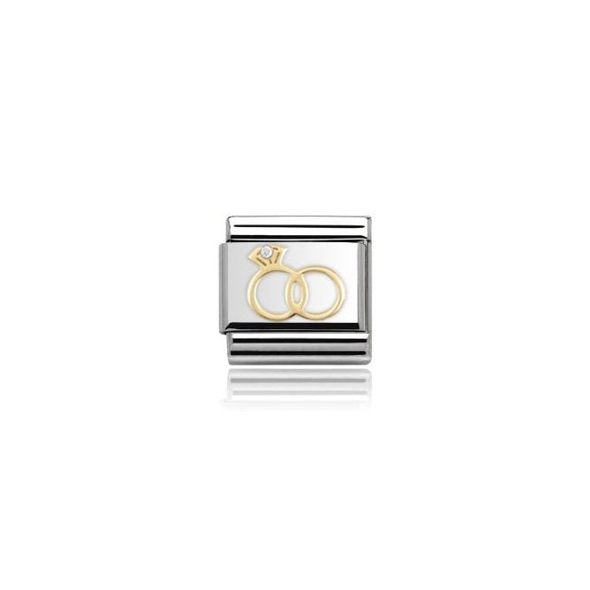 Charmlinks Silver with Gold Rings Charm