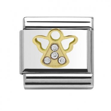 Silver with Gold Stone Set Angel