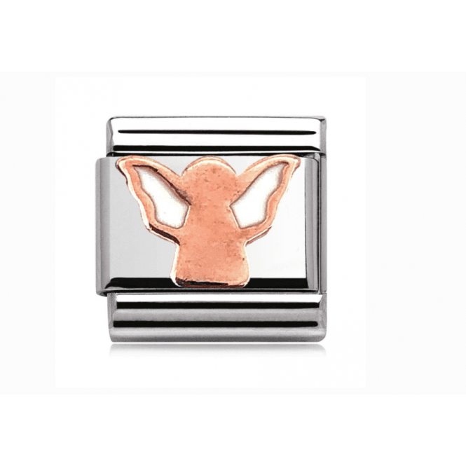 Charmlinks Silver with Rose Angel Charm