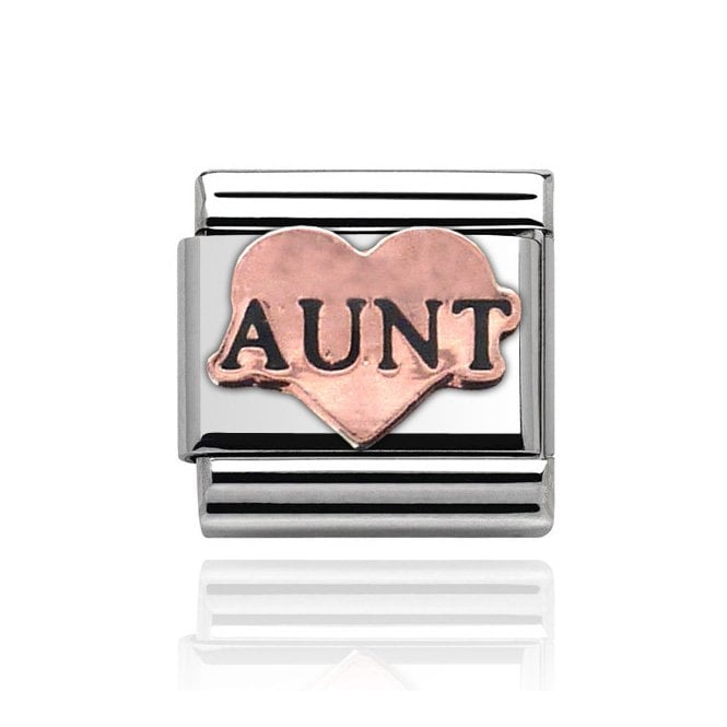 Charmlinks Silver with Rose Aunt Charm