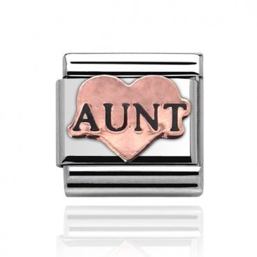 Silver with Rose Aunt Charm