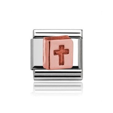 Silver with Rose Bible Charm