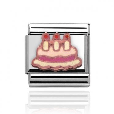 Silver with Rose Birthday Charm