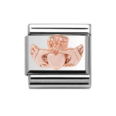 Silver with Rose Claddagh Charm