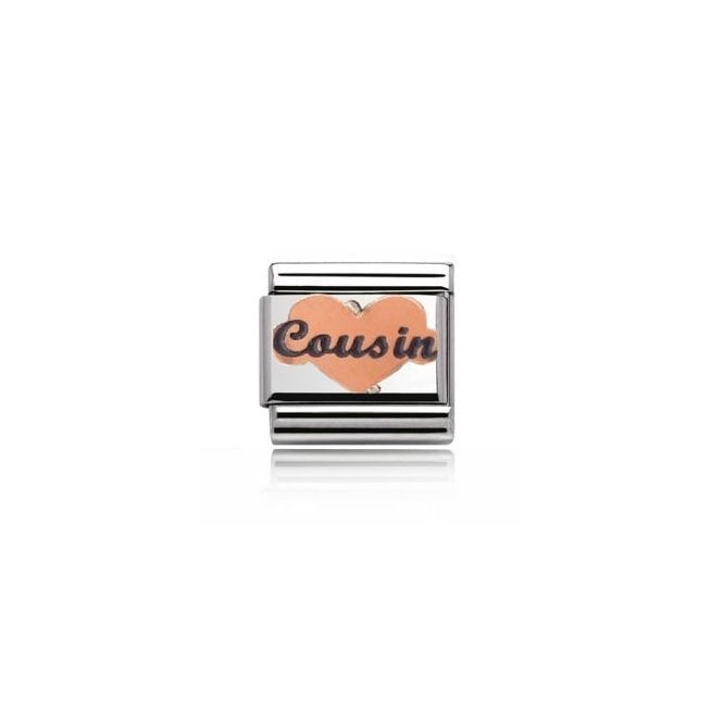 Charmlinks Silver with Rose Cousin Charm