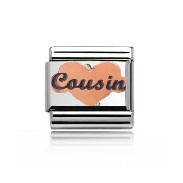Silver with Rose Cousin Charm
