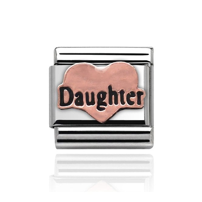 Charmlinks Silver with Rose Daughter Charm