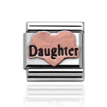 Silver with Rose Daughter Charm