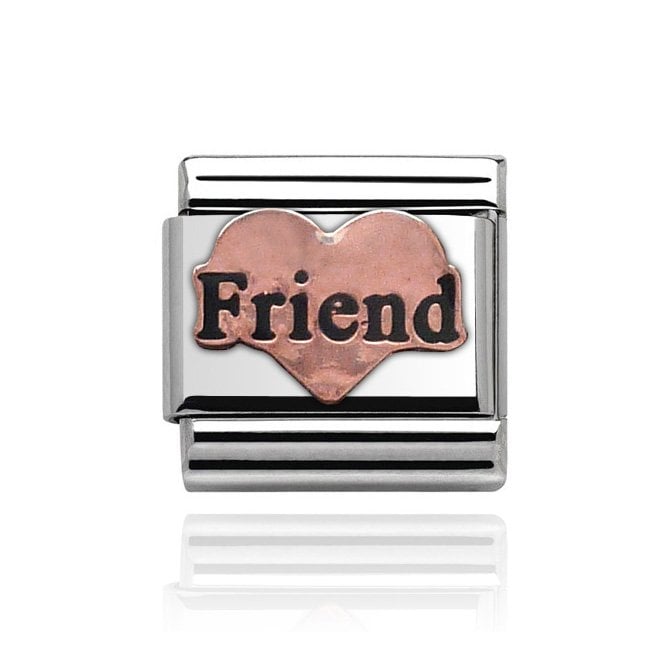 Charmlinks Silver with Rose Friend Charm