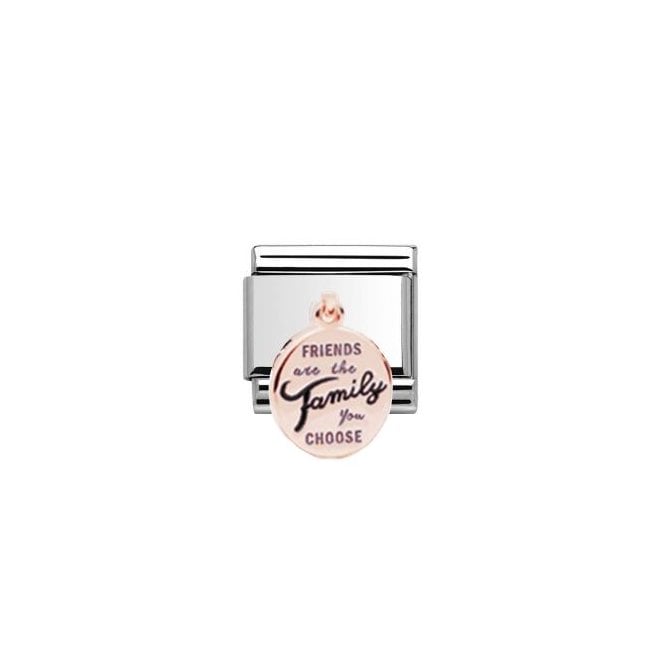 Charmlinks Silver with Rose Friends Drop Charm