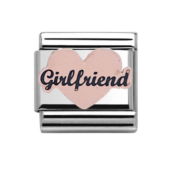 Charmlinks Silver with Rose Girlfriend Charm