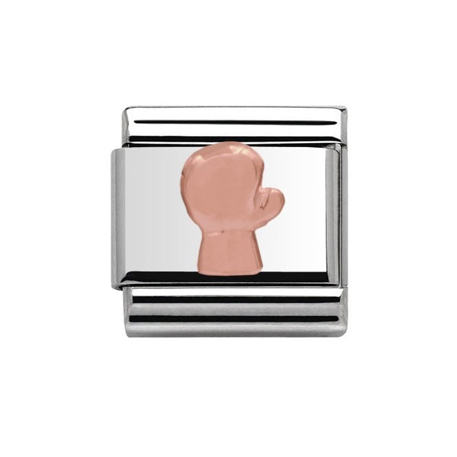 Charmlinks Silver with Rose Gold Boxing Glove Charm