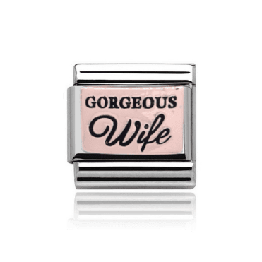 Silver with Rose Gorgeous Wife Charm