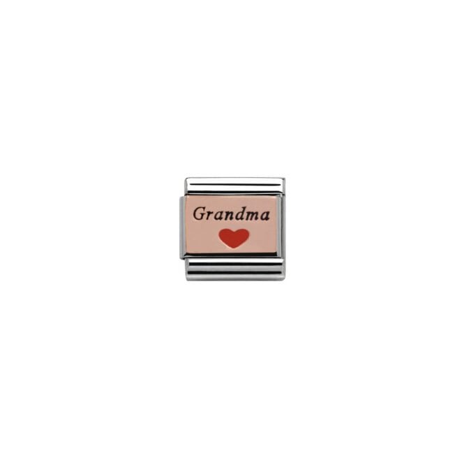 Charmlinks Silver with Rose Grandma Red Heart