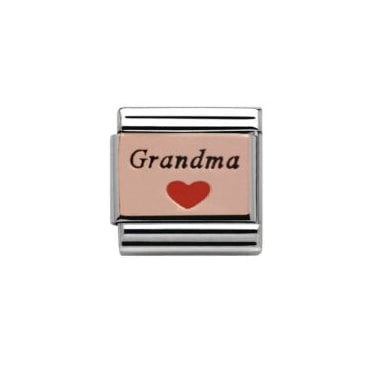 Silver with Rose Grandma Red Heart
