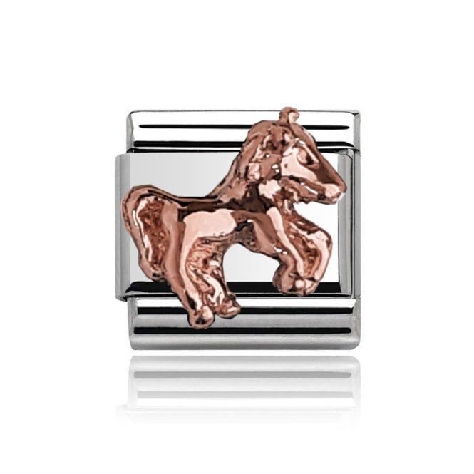 Charmlinks Silver with Rose Horse Charm