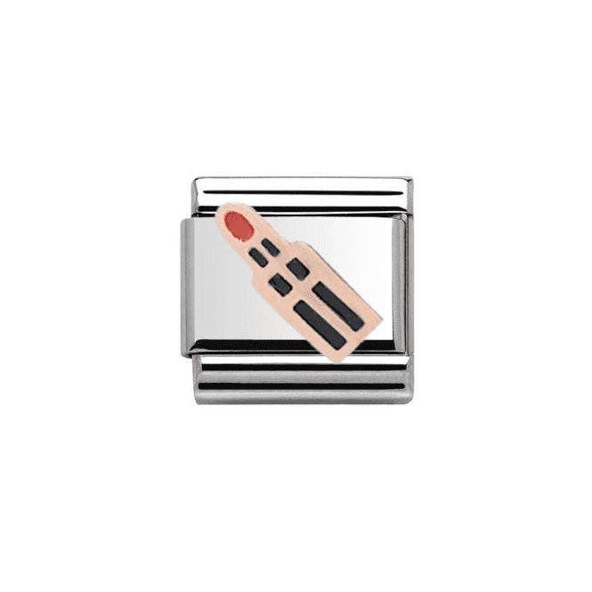 Charmlinks Silver with Rose Lipstick Charm