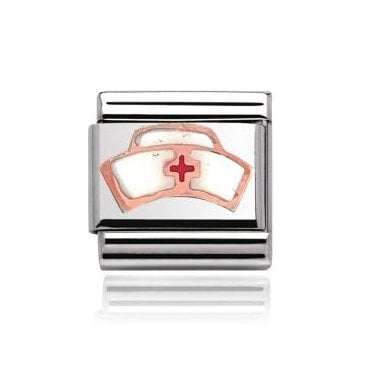 Silver with Rose Nurse Charm