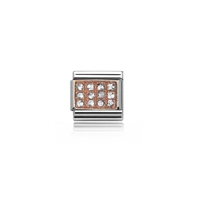 Charmlinks Silver with Rose Pave Charm