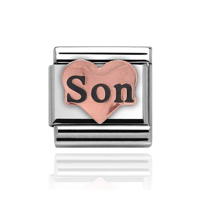 Charmlinks Silver with Rose Son Charm