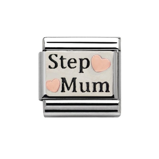 Charmlinks Silver with Rose Step Mum Charm