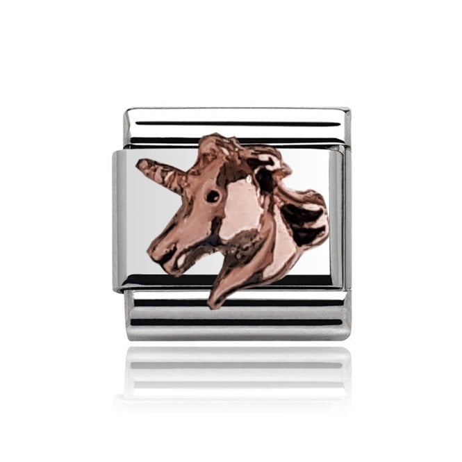 Charmlinks Silver with Rose Unicorn Charm