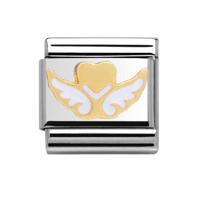 Charmlinks Winged Heart Charm Gold Silver
