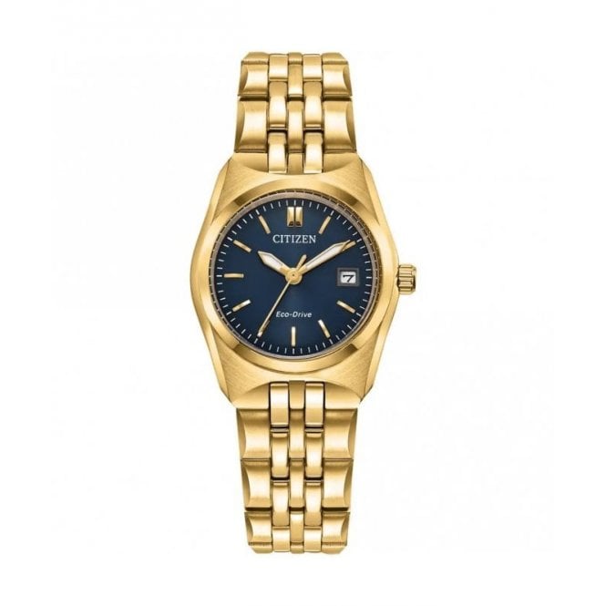 Citizen Eco-Drive Gold Plated Ladies Bracelet Watch - EW2293-56L