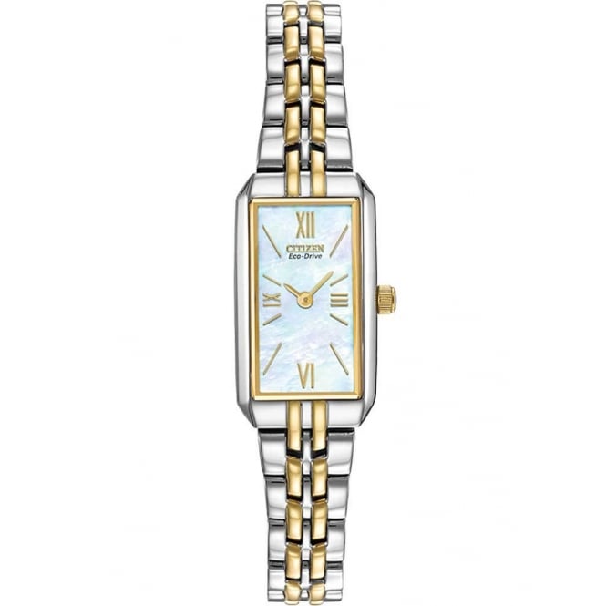 Citizen Ladies Two Tone Stainless Steel Bracelet Watch EG2694-59D