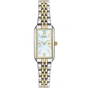 Citizen Ladies Two Tone Stainless Steel Bracelet Watch EG2694-59D