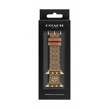 Ladies APPLE STRAP Brown Leather Apple Watch Strap 14700235