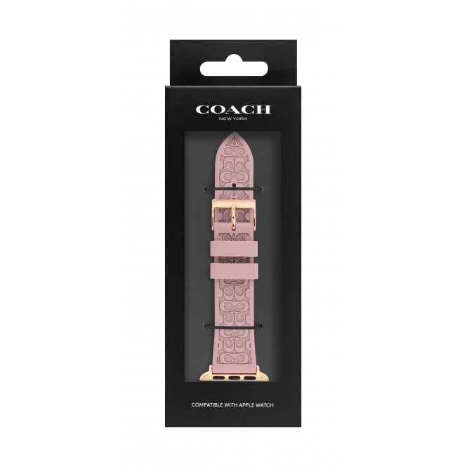 Coach Ladies APPLE STRAP Pink Silicon Apple Watch Strap 14700040