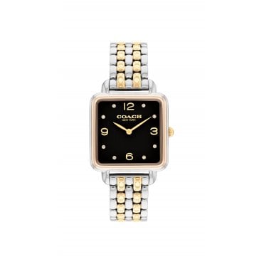 Ladies CASS Black Dial Two Tone Bracelet Watch 14504496